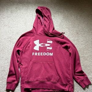 Under Armour Maroon Freedom Pullover Hoodie XL